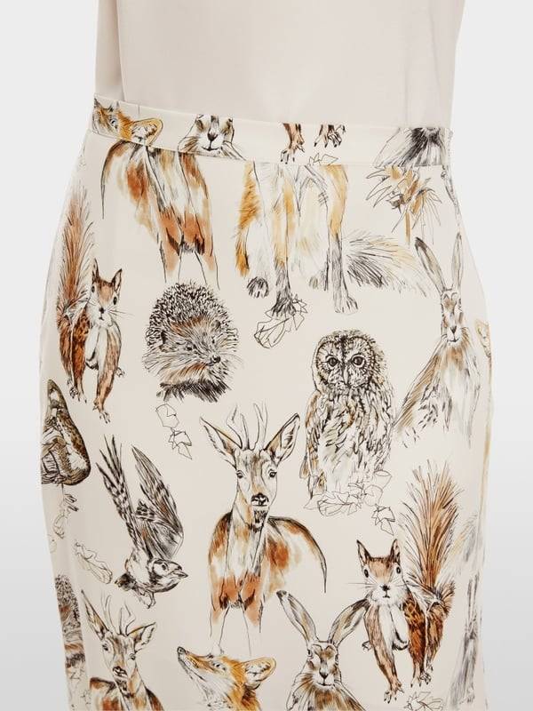 Marc Cain Langer Rock mit Tier-Print Neueste Mode