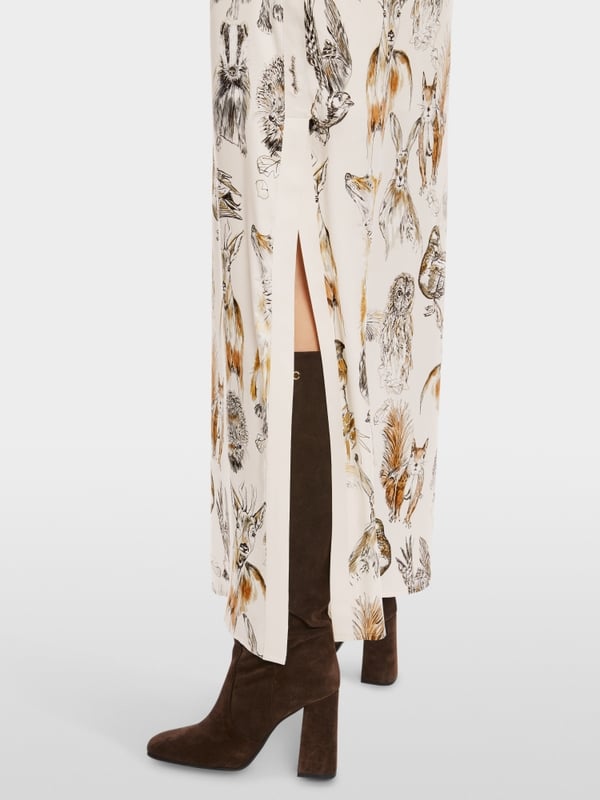 Marc Cain Langer Rock mit Tier-Print Neueste Mode