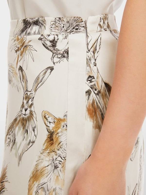 Marc Cain Langer Rock mit Tier-Print Neueste Mode