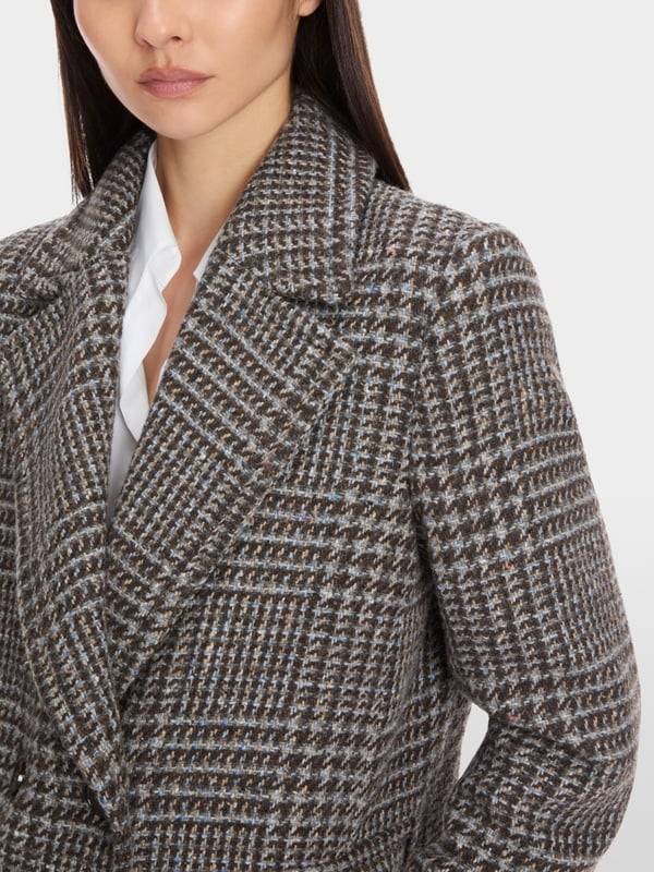Marc Cain Langer Blazer-Mantel in Vintage-Karo Tiefpreis