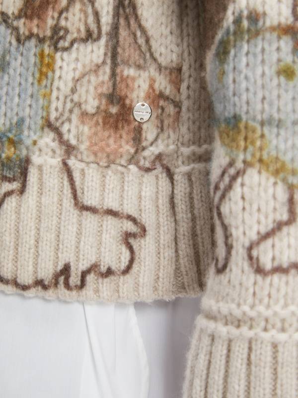Marc Cain Sweater mit Print - Knitted in Germany Super Sparpreis