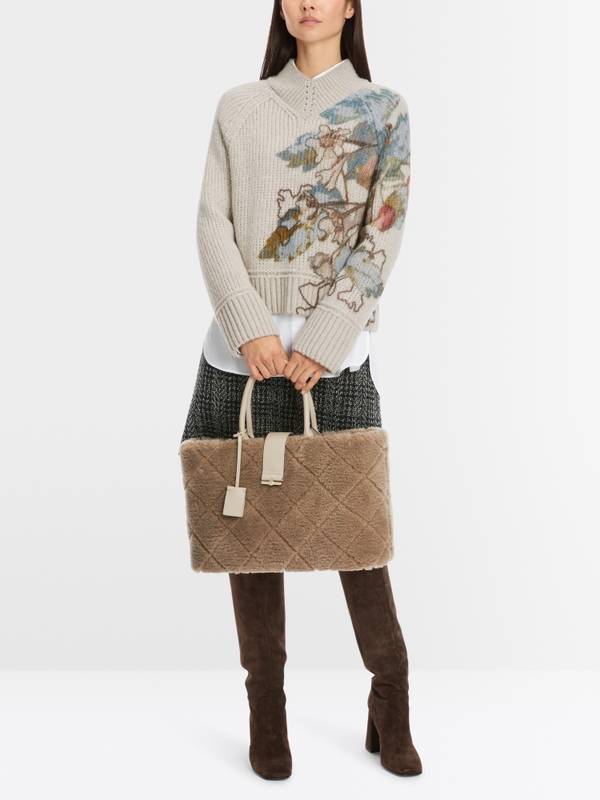 Marc Cain Sweater mit Print - Knitted in Germany Super Sparpreis