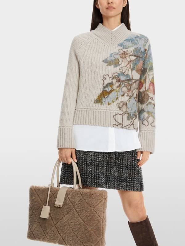 Marc Cain Sweater mit Print - Knitted in Germany Super Sparpreis