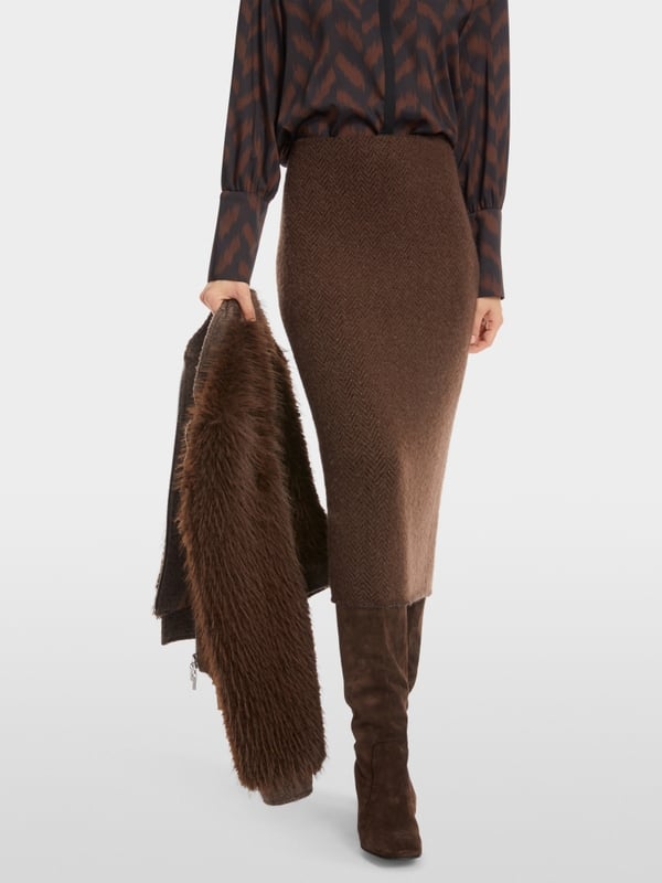 Marc Cain Schmaler Midirock Knitted in Germany Letzter Tag