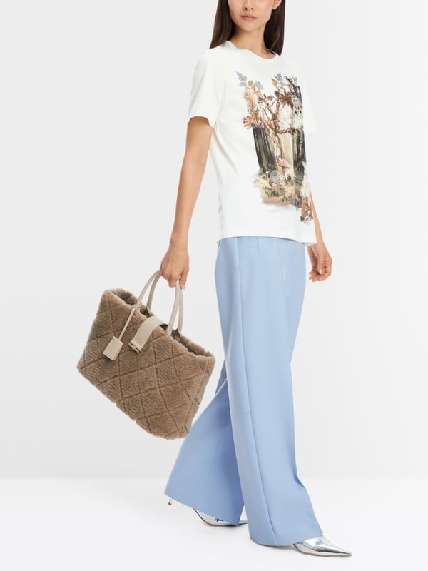 Marc Cain T-Shirt aus Baumwolle "Rethink Together" Kostenloser Versand