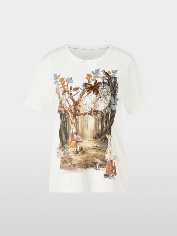 Marc Cain T-Shirt aus Baumwolle "Rethink Together" Kostenloser Versand