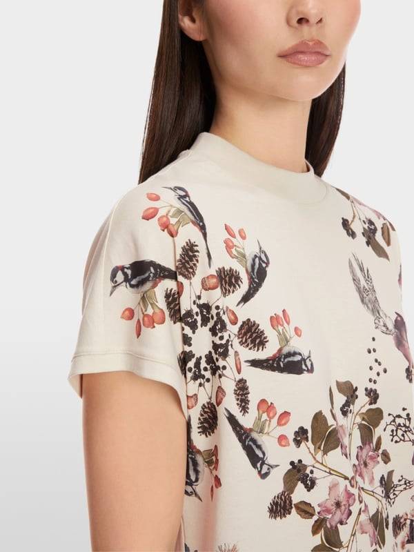 Marc Cain Baumwoll-T-Shirt "Rethink Together" Fabrik Onlineshop
