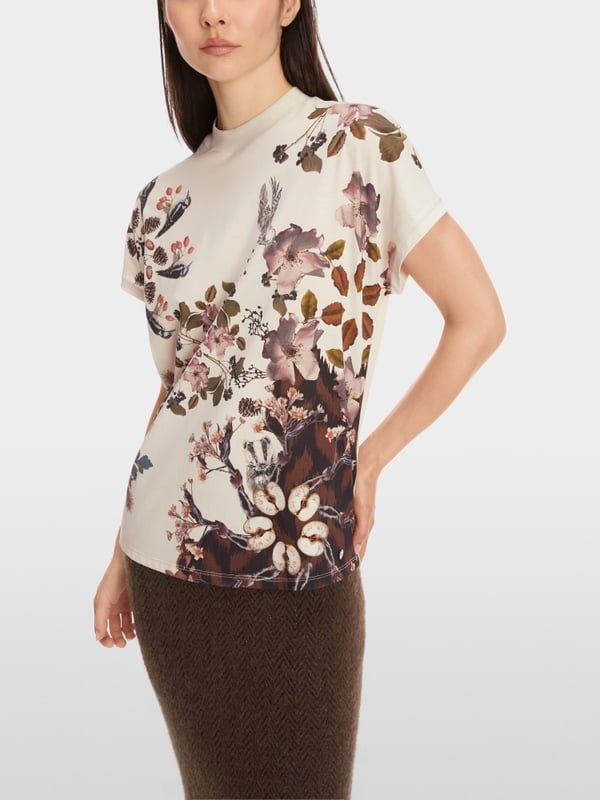 Marc Cain Baumwoll-T-Shirt "Rethink Together" Fabrik Onlineshop