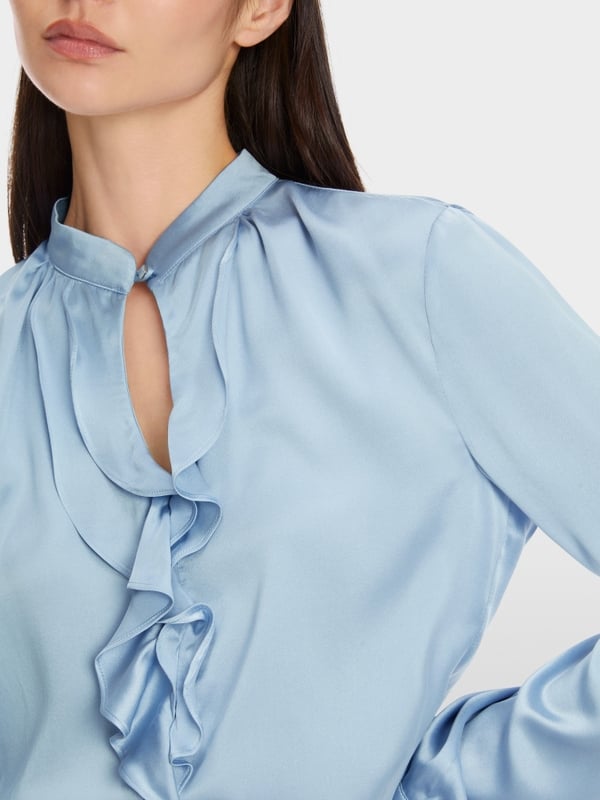 Marc Cain Elegante Bluse mit Volant Exklusivangebot