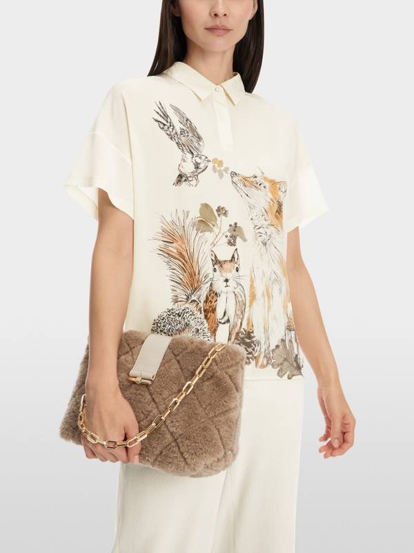 Marc Cain Bluse mit Polokragen und Print Cyber Monday
