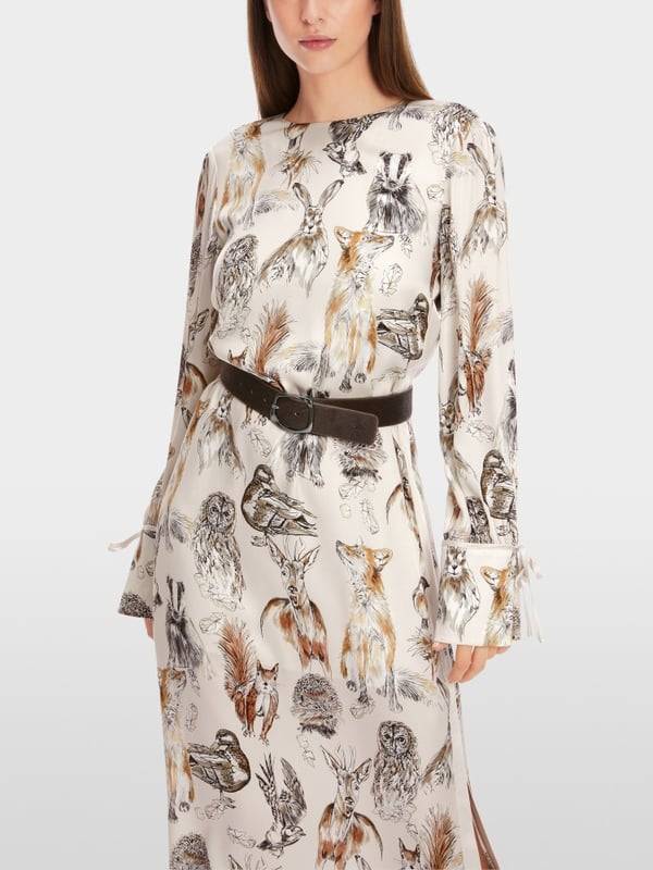 Marc Cain Langes Kleid mit Tierprint Fabrikladen