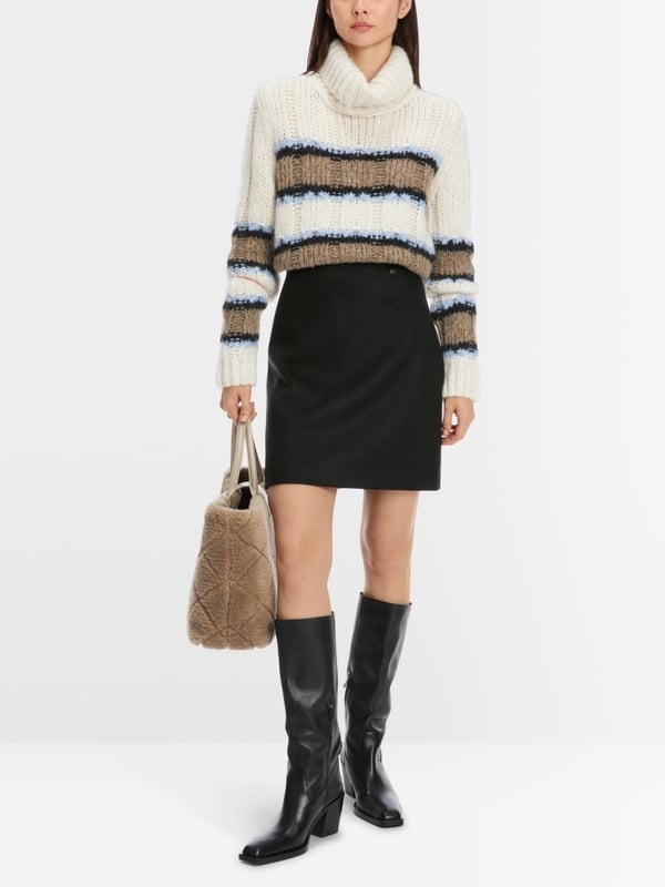 Marc Cain Minirock aus Schurwolle mit Kaschmir Black Friday Preise