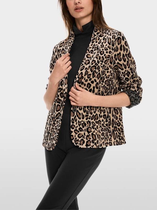 Marc Cain Körpernaher Blazer in Nickisamt Rabatt