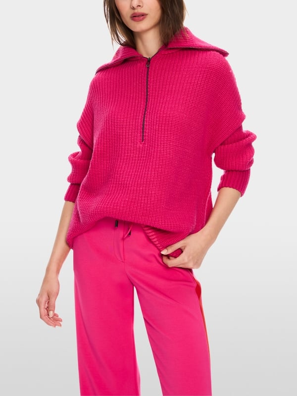 Marc Cain Sweater mit Troyer - Knitted in Germany Online Outlet
