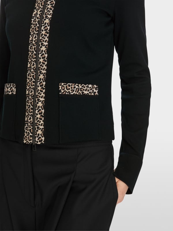 Marc Cain Zippjacke in Baumwoll-Ripp Räumungsverkauf