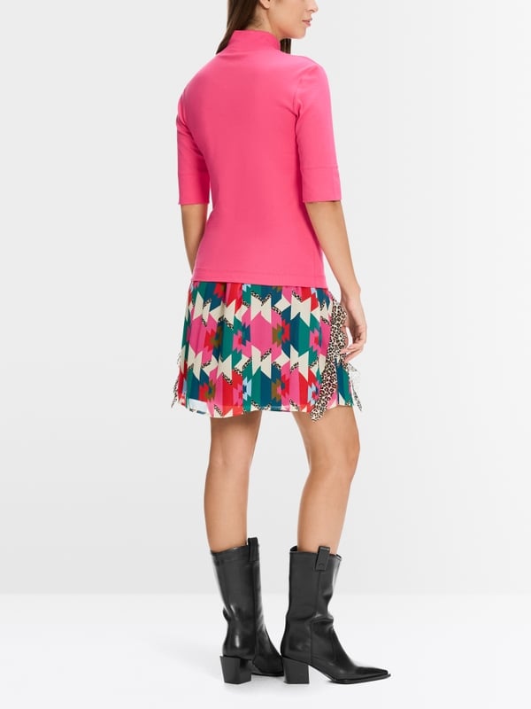 Marc Cain Kurzes T-Shirt mit Turtle-Neck Wochenangebot