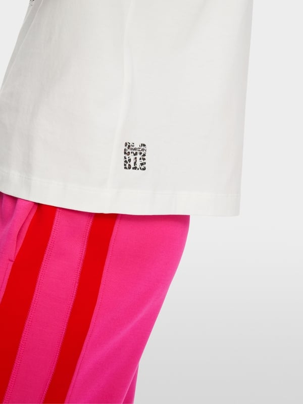 Marc Cain Baumwoll-T-Shirt mit Lama-Gang-Motiv Neueste Stile