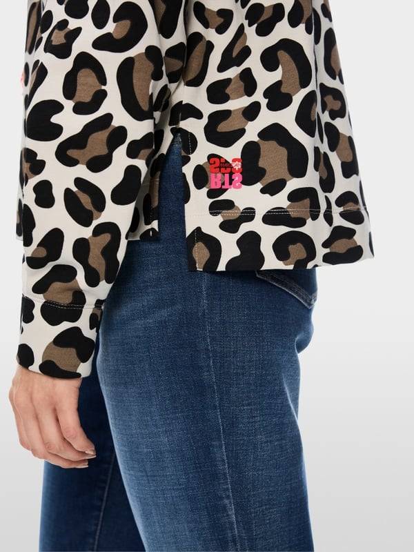 Marc Cain Kapuzen-Sweatshirt in Mustermix Clearance-Verkauf