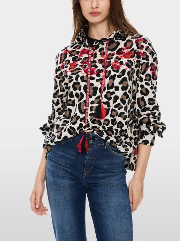 Marc Cain Kapuzen-Sweatshirt in Mustermix Clearance-Verkauf