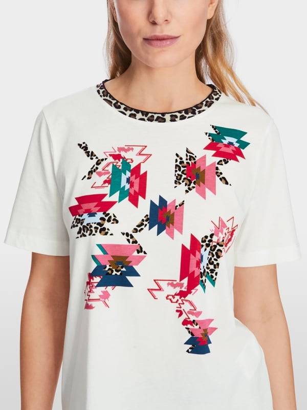 Marc Cain Baumwoll-T-Shirt "Rethink Together" 50% Rabatt für begrenzte Zeit