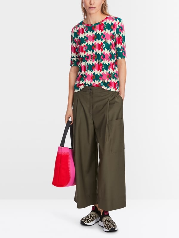 Marc Cain T-Shirt in Baumwoll-Ripp Rabatte dieses Monats