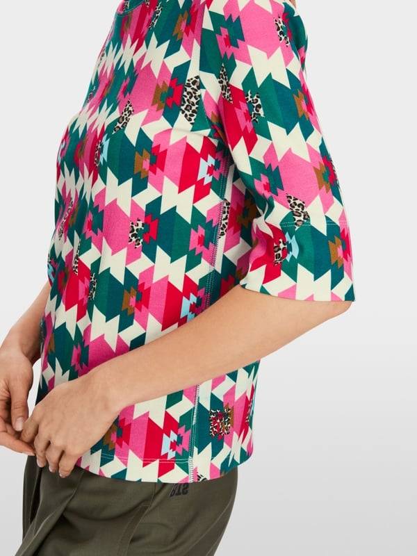 Marc Cain T-Shirt in Baumwoll-Ripp Rabatte dieses Monats