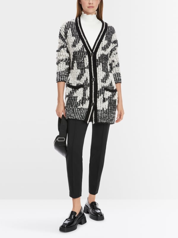 Marc Cain Chickcheck-Cardigan Knitted in Germany Valentinstagsangebot