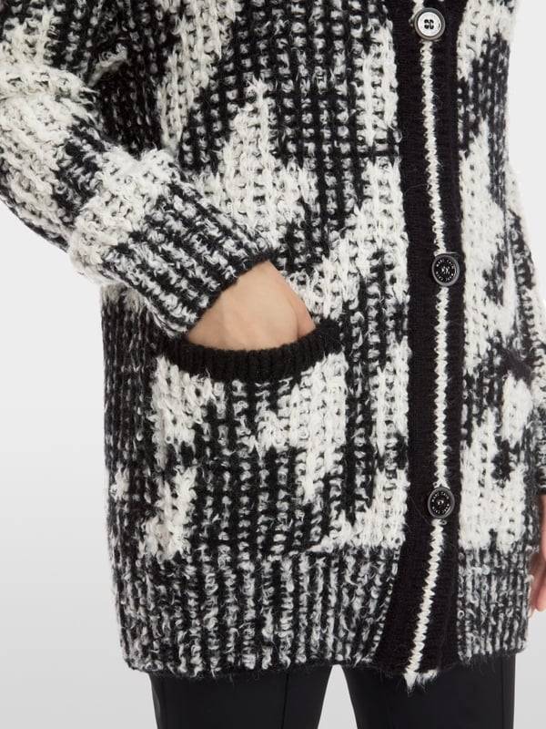 Marc Cain Chickcheck-Cardigan Knitted in Germany Valentinstagsangebot