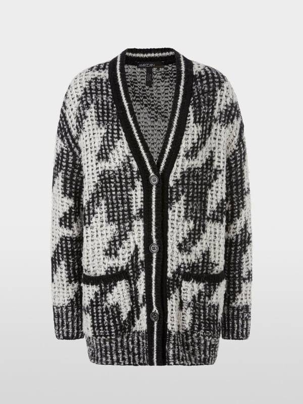 Marc Cain Chickcheck-Cardigan Knitted in Germany Valentinstagsangebot