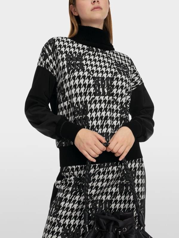 Marc Cain Chickcheck-Sweater Knitted in Germany Neuheiten