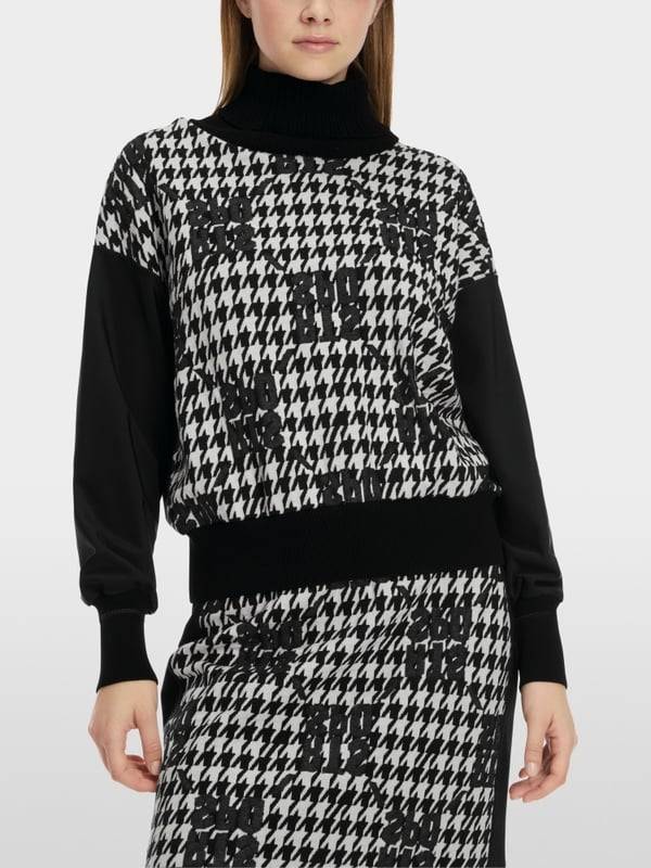 Marc Cain Chickcheck-Sweater Knitted in Germany Neuheiten