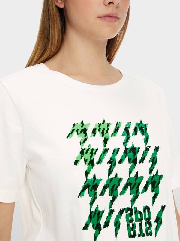 Marc Cain T-Shirt mit platziertem Chickcheck Fabrikverkauf