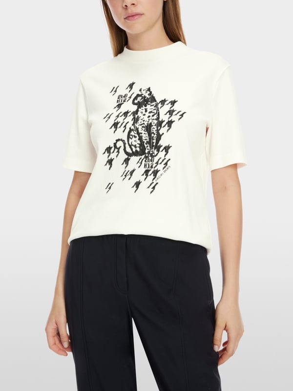 Marc Cain T-Shirt mit Leo-Print Kostenloser Versand
