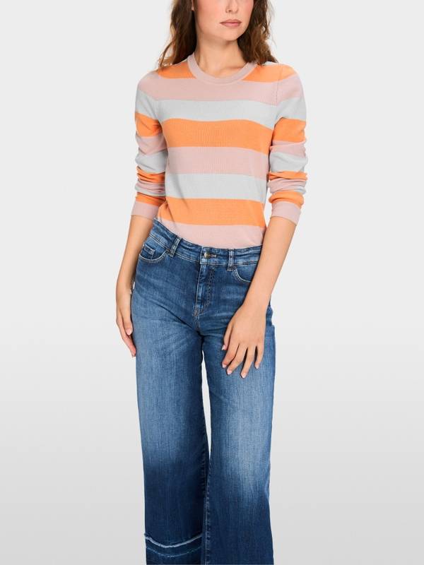 Marc Cain Gestreifter Sweater Knitted in Germany Bestseller
