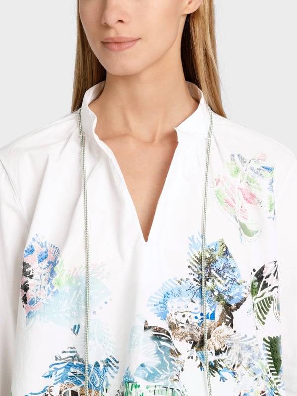 Marc Cain Bluse mit Print und Applikationen Begrenzt auf 3 Tage
