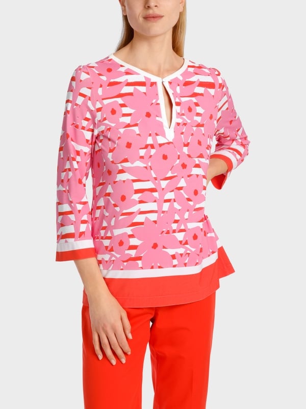 Marc Cain Elegante Bluse mit Overprint zollfrei