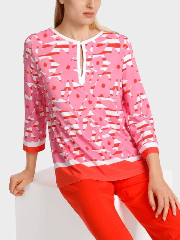 Marc Cain Elegante Bluse mit Overprint zollfrei