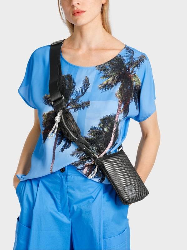 Marc Cain Bluse mit Palmenprint 50% Rabatt für begrenzte Zeit