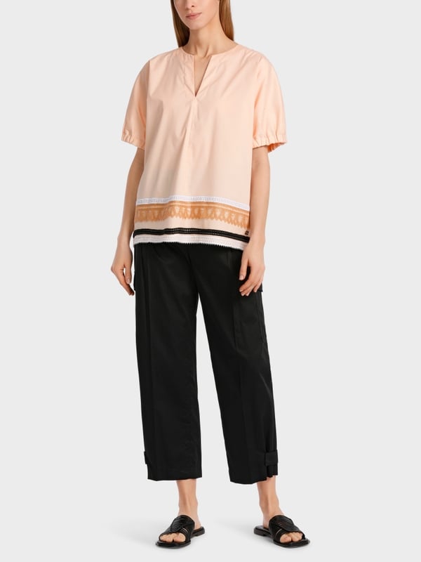 Marc Cain Weite Bluse mit Spitzendetails Verkauf