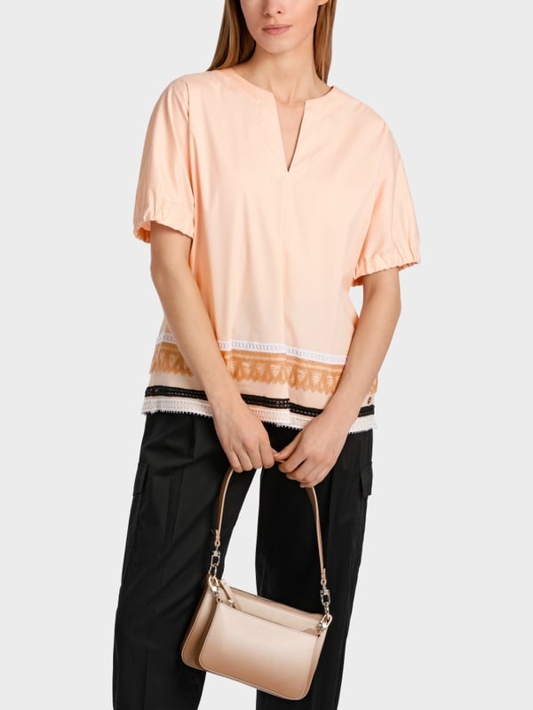 Marc Cain Weite Bluse mit Spitzendetails Verkauf