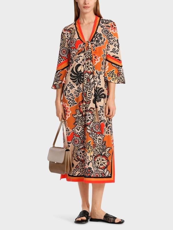 Marc Cain Midilanges Kleid im Seventies Style Black Friday Preise