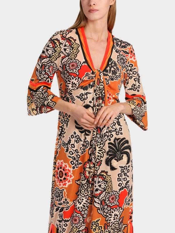 Marc Cain Midilanges Kleid im Seventies Style Black Friday Preise