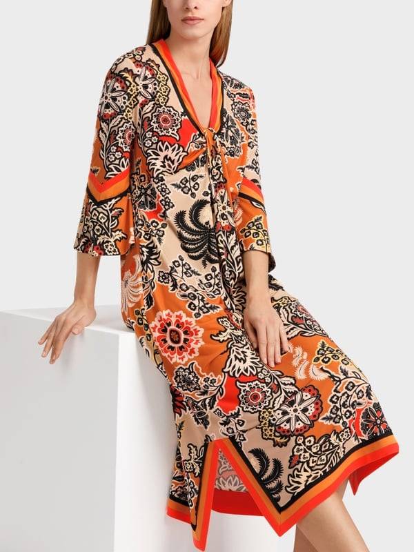 Marc Cain Midilanges Kleid im Seventies Style Black Friday Preise