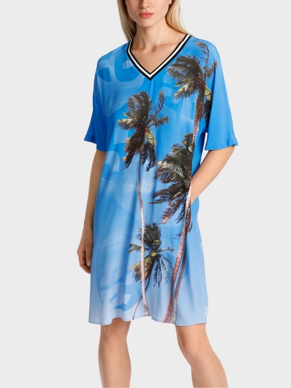 Marc Cain Kleid mit authentischem Palmenprint 50% Rabatt für begrenzte Zeit