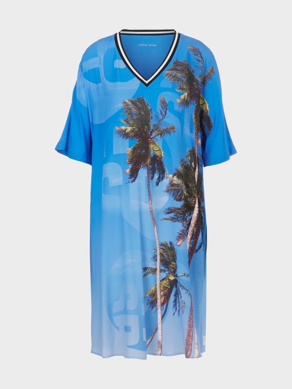 Marc Cain Kleid mit authentischem Palmenprint 50% Rabatt für begrenzte Zeit