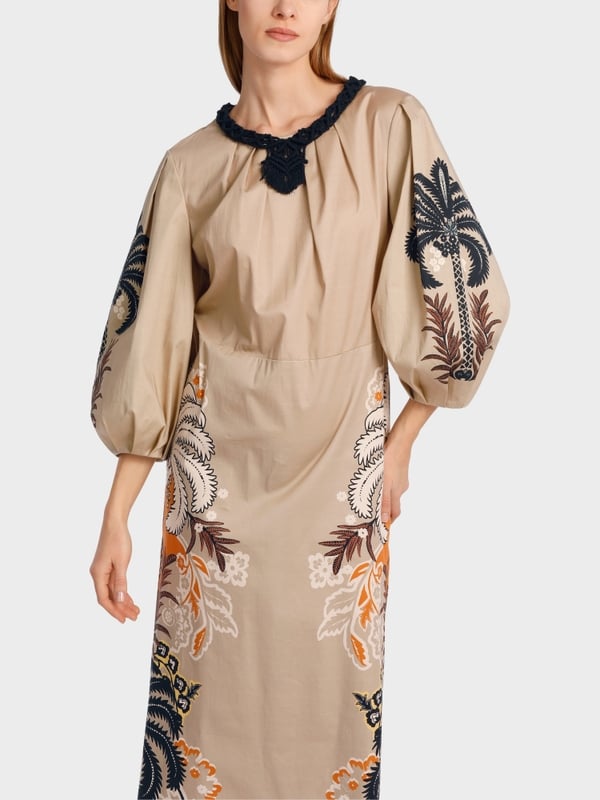 Marc Cain Midilanges, tailliertes Kleid Rabatte dieses Monats