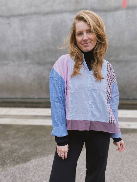 Nonoi Studio Blouson // Rosa + Blau // Onesize Bis zu 50% Rabatt