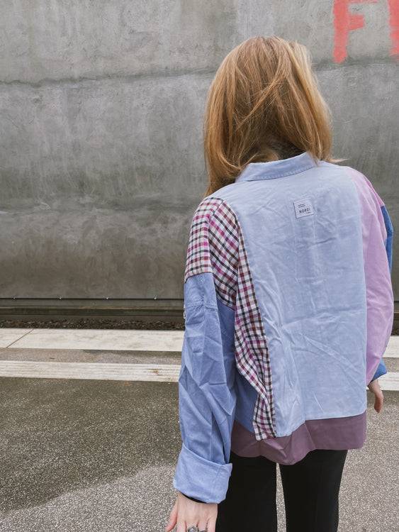 Nonoi Studio Blouson // Rosa + Blau // Onesize Bis zu 50% Rabatt
