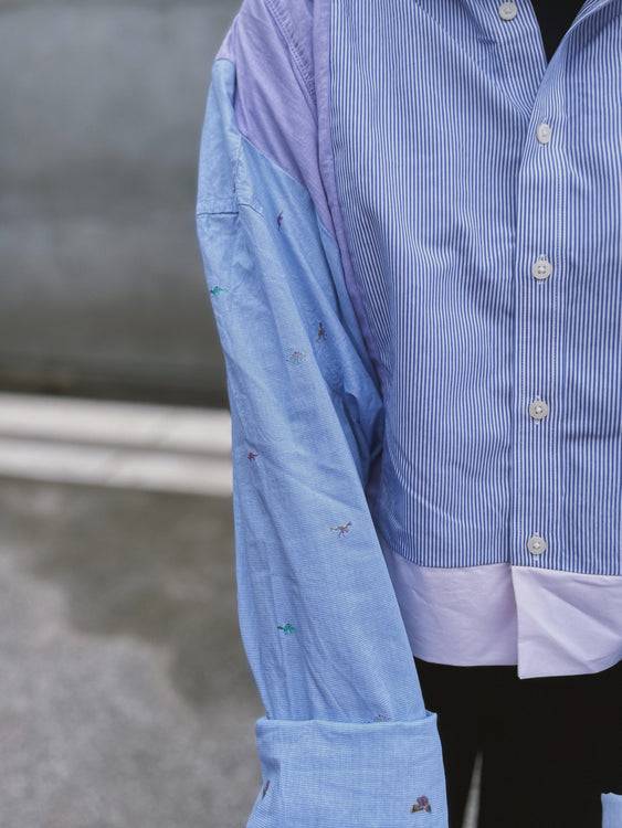 Nonoi Studio Blouson // Hellblau + Flieder // Onesize Bis zu 65% Rabatt