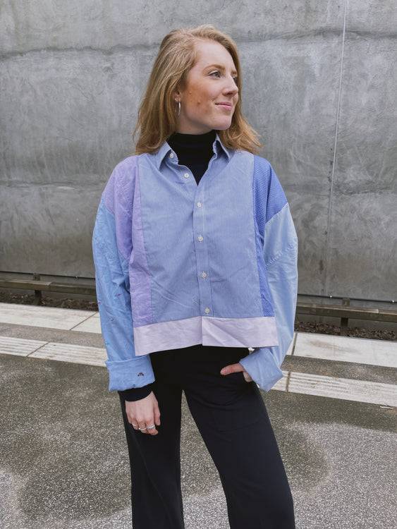 Nonoi Studio Blouson // Hellblau + Flieder // Onesize Bis zu 65% Rabatt